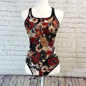 Speedo reversible swimsuit comic/strawberry